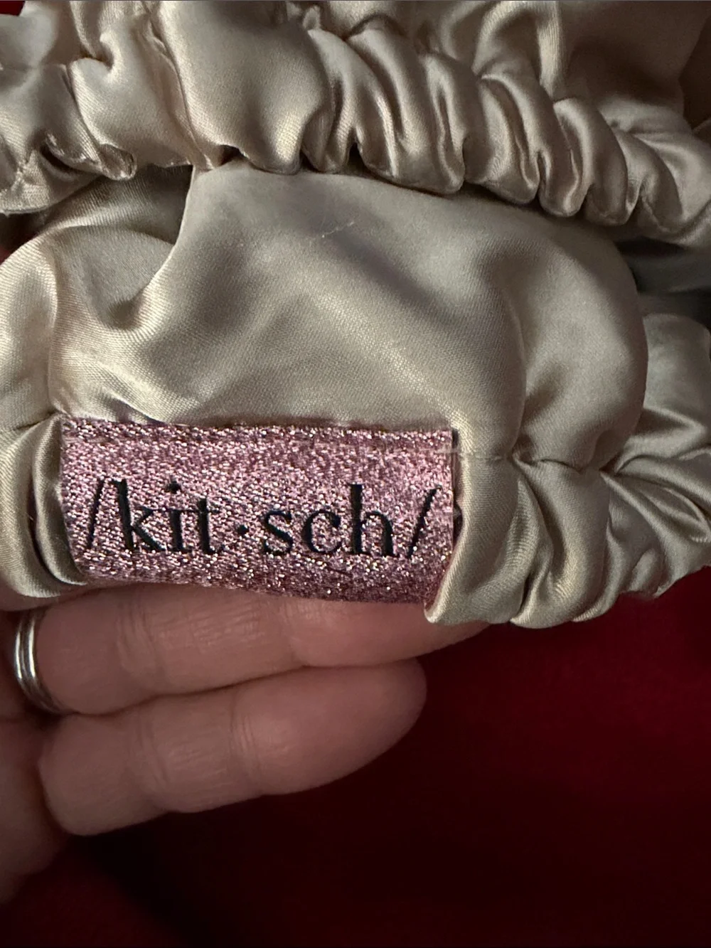 Kitsch Satin Sleep Bonnet in Champagne - Picture 2 of 3